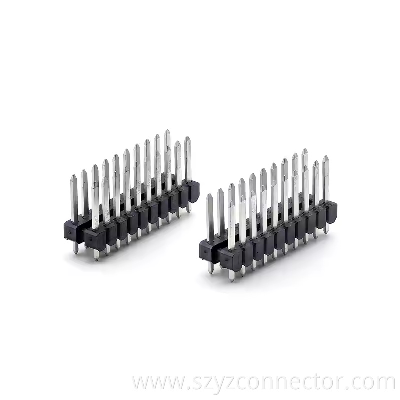 3.5mm Pitch Pin Header Dual Rows Straight SQ1.50.75 H4.5mm 22P-210P LCP (3)